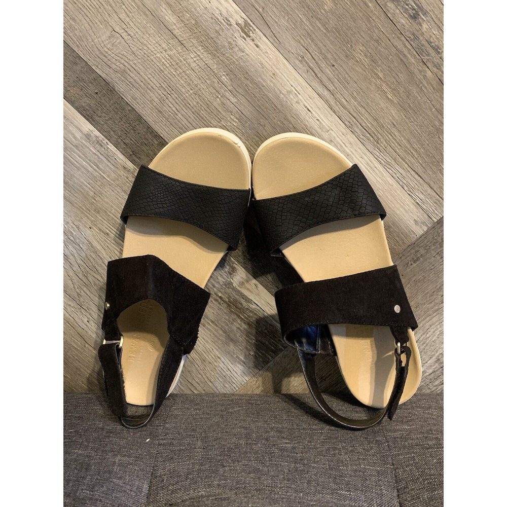 Dr. Scholl's Women's 8M Wanderlust Black Snake Print Slingback Sandals - Picture 5 of 8
